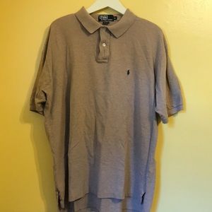 Mens Ralph Lauren tan/light brown short sleeve polo size xl